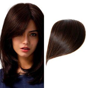 Thick Side Bangs Clip in Bangs Real Human Hair Bangs Fringe Swept Bangs Extensio